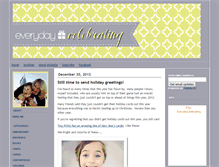 Tablet Screenshot of everydaycelebrating.com